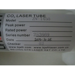 EFR CO2 LASER TUBE 1200CL 1600CL F2 F4 F6 F8 F10 ZN-1250 ZN-1450 ZN-1650 ZN-1850